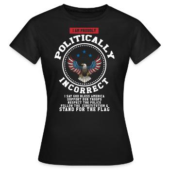 Politically Incorrect, Follow The Constitution - Women's T-Shirt - black - Front - AI Model Female 172 dark (172cm)