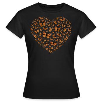 Monarch butterfly - Women's T-Shirt - black - Front - AI Model Female 172 dark (172cm)