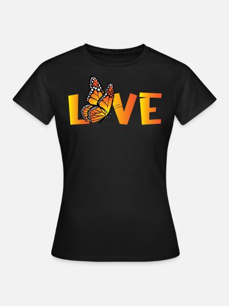 Monarchfalter - Frauen T-Shirt - Schwarz