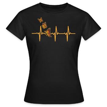 Monarch butterfly - Women's T-Shirt - black - Front - AI Model Female 172 dark (172cm)