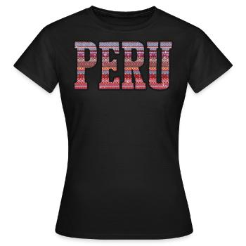 Peru Fan, Amérique du Sud - T-shirt Femme - noir - Devant - AI Model Female 172 dark (172cm)