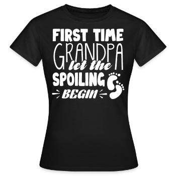 Grand-père pour la première fois - T-shirt Femme - noir - Devant - AI Model Female 172 dark (172cm)