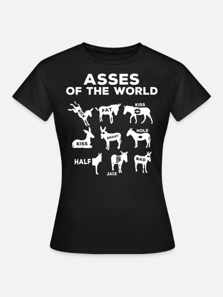 Ânes du monde, ânes - T-shirt Femme - noir