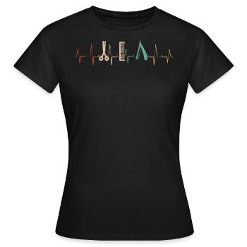 Coiffeur, Coiffeur, Salon de coiffure - T-shirt Femme - noir - Devant - AI Model Female 172 dark (172cm)