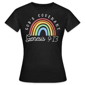 God Covenant, Psalm, Christian - Women's T-Shirt - black - Front - AI Model Female 172 dark (172cm)