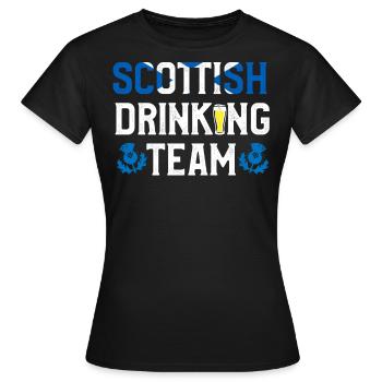 Schottisches Trinkteam, Schottland - Frauen T-Shirt - Schwarz - Vorne - AI Model Female 172 dark (172cm)