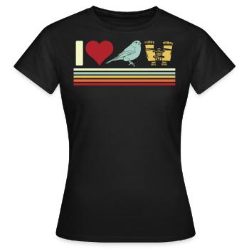 Vogelbeobachtung, Ornithologie - Frauen T-Shirt - Schwarz - Vorne - AI Model Female 172 dark (172cm)