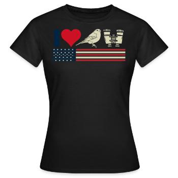Vogelbeobachtung, Ornithologie - Frauen T-Shirt - Schwarz - Vorne - AI Model Female 172 dark (172cm)