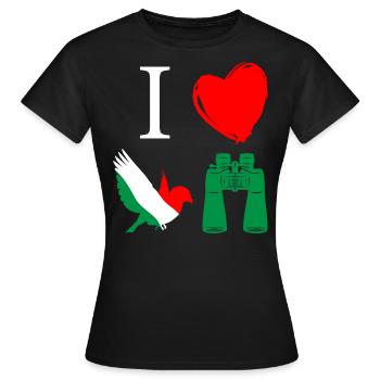 Vogelbeobachtung, Ornithologie - Frauen T-Shirt - Schwarz - Vorne - AI Model Female 172 dark (172cm)