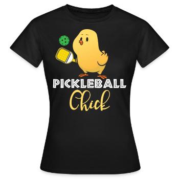 Pickleball-Chic, Pickleball-Spieler - Frauen T-Shirt - Schwarz - Vorne - AI Model Female 172 dark (172cm)