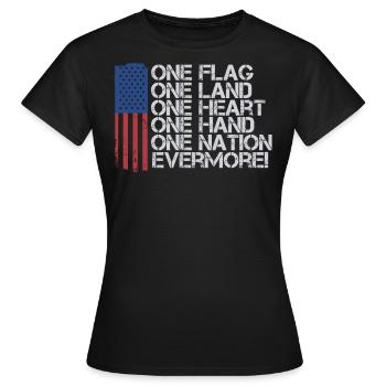 US patriotic quotes, patriot, patriots - Women's T-Shirt - black - Front - AI Model Female 172 dark (172cm)