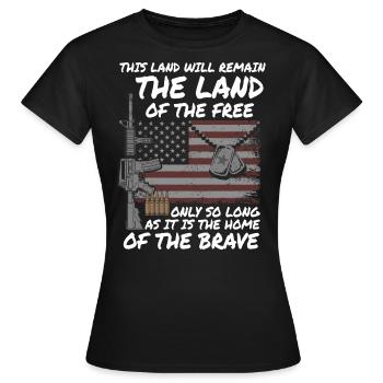 US patriotic quotes, patriot, patriots - Women's T-Shirt - black - Front - AI Model Female 172 dark (172cm)