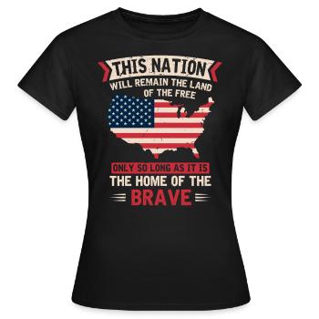 US patriotic quotes, patriot, patriots - Women's T-Shirt - black - Front - AI Model Female 172 dark (172cm)