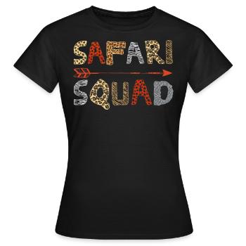Safari squad, un safari - T-shirt Femme - noir - Devant - AI Model Female 172 dark (172cm)