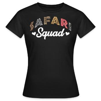 Safari squad, vacances safari - T-shirt Femme - noir - Devant - AI Model Female 172 dark (172cm)