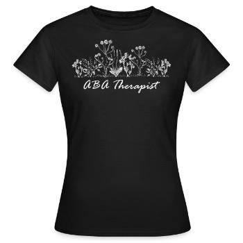Thérapeute floral - T-shirt Femme - noir - Devant - AI Model Female 172 dark (172cm)
