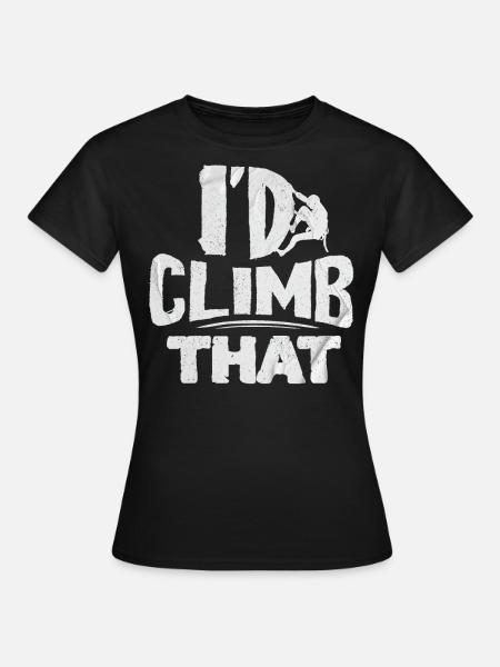 Kletterer, Einen Berg Besteigen, Boulder - Frauen T-Shirt - Schwarz
