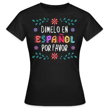Spanischlehrer, Spanisch Unterrichten - Frauen T-Shirt - Schwarz - Vorne - AI Model Female 172 dark (172cm)