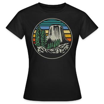 Devils Tower National Monument - Women's T-Shirt - black - Front - AI Model Female 172 dark (172cm)