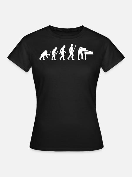 Billardentwicklung, Poolspiel, Billardspieler - Frauen T-Shirt - Schwarz