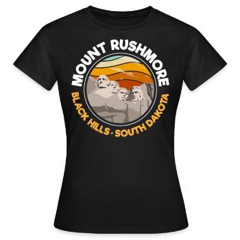 Mount Rushmore, Black Hills Dakota du Sud - T-shirt Femme - noir - Devant - AI Model Female 172 dark (172cm)
