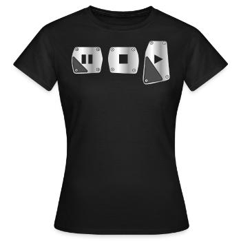 Changement de vitesse manuel, gars de voiture, changement de vitesse dans les voitures - T-shirt Femme - noir - Devant - AI Model Female 172 dark (172cm)
