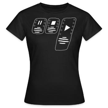 Changement de vitesse manuel, gars de voiture, changement de vitesse dans les voitures - T-shirt Femme - noir - Devant - AI Model Female 172 dark (172cm)