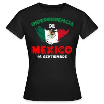 Independencia De Mexico, racines mexicaines - T-shirt Femme - noir - Devant - AI Model Female 172 dark (172cm)