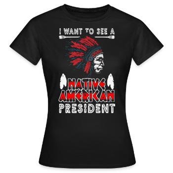 Je veux voir un président indien - T-shirt Femme - noir - Devant - AI Model Female 172 dark (172cm)