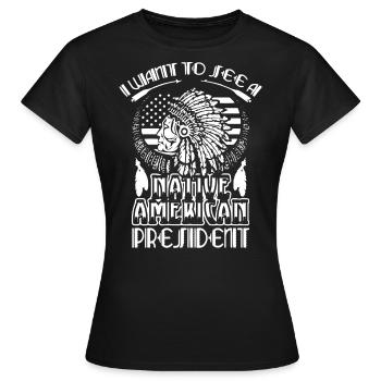 Je veux voir un président indien - T-shirt Femme - noir - Devant - AI Model Female 172 dark (172cm)