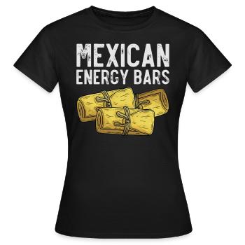 Mexikanische Energiebars, Mexikanische Tamales - Frauen T-Shirt - Schwarz - Vorne - AI Model Female 172 dark (172cm)