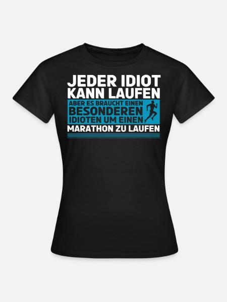 Halbmarathon, Marathon, Läufer - Frauen T-Shirt - Schwarz