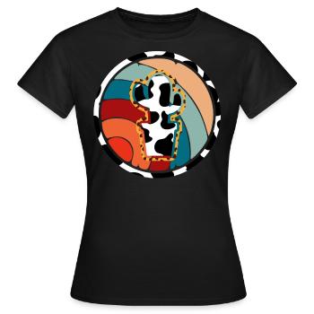 Cactus vache de l’Ouest - T-shirt Femme - noir - Devant - AI Model Female 172 dark (172cm)
