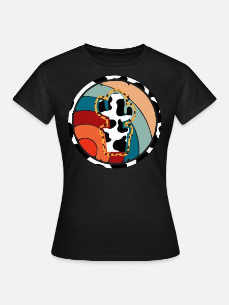 Westliche Kuhkaktus - Frauen T-Shirt - Schwarz