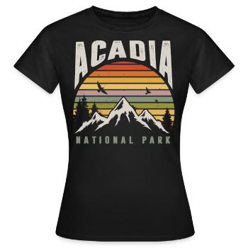 Parc national Acadia - T-shirt Femme - noir - Devant - AI Model Female 172 dark (172cm)