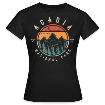 Parc national Acadia - T-shirt Femme - noir - Devant - AI Model Female 172 dark (172cm)