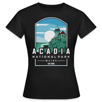 Parc national Acadia - T-shirt Femme - noir - Devant - AI Model Female 172 dark (172cm)