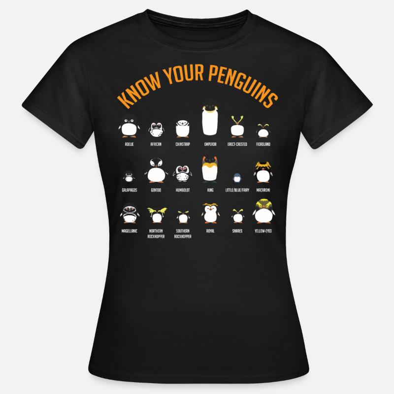 Penguins, Penguins, Penguin lovers - Women's T-Shirt - black