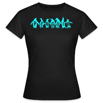 Pingouins, Pingouins, Amateurs de Pingouins - T-shirt Femme - noir - Devant - AI Model Female 172 dark (172cm)