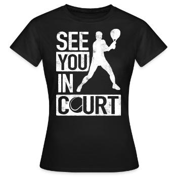 Joueur de tennis, Tennis, Tennis - T-shirt Femme - noir - Devant - AI Model Female 172 dark (172cm)