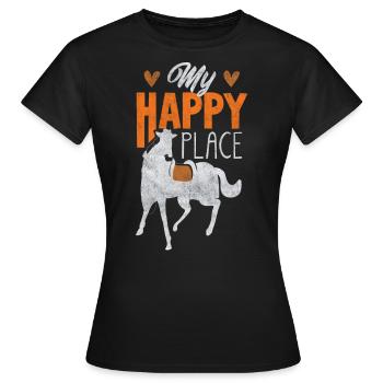 Reiten, Auf Dem Rücken Des Pferdes - Frauen T-Shirt - Schwarz - Vorne - AI Model Female 172 dark (172cm)