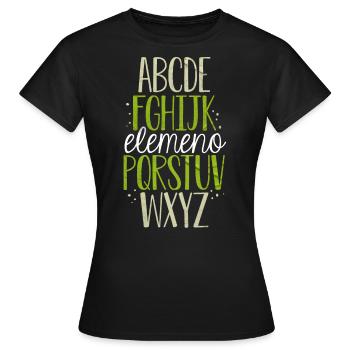 ABCs Hello Kindergarten Back to School - Women's T-Shirt - black - Front - AI Model Female 172 dark (172cm)