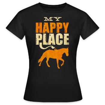 Reiten, Auf Dem Rücken Des Pferdes - Frauen T-Shirt - Schwarz - Vorne - AI Model Female 172 dark (172cm)
