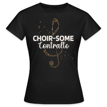 Opera singer, voice, opera - Women's T-Shirt - black - Front - AI Model Female 172 dark (172cm)