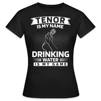 Opera singer, voice, opera - Women's T-Shirt - black - Front - AI Model Female 172 dark (172cm)