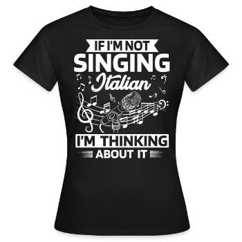Opera singer, voice, opera - Women's T-Shirt - black - Front - AI Model Female 172 dark (172cm)
