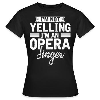 Opera singer, voice, opera - Women's T-Shirt - black - Front - AI Model Female 172 dark (172cm)