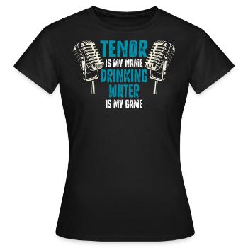 Opera singer, voice, opera - Women's T-Shirt - black - Front - AI Model Female 172 dark (172cm)