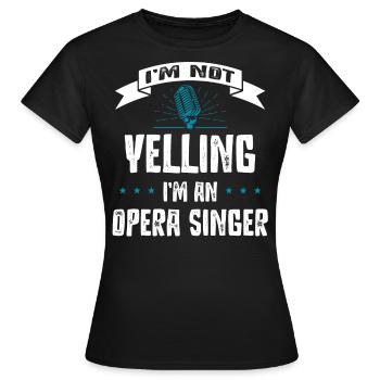 Opera singer, voice, opera - Women's T-Shirt - black - Front - AI Model Female 172 dark (172cm)