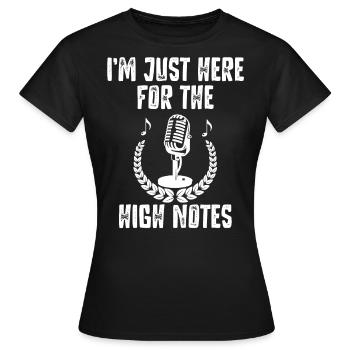 Opera singer, voice, opera - Women's T-Shirt - black - Front - AI Model Female 172 dark (172cm)